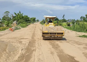 Dự án đường tỉnh 921 đoạn tuyến thẳng đạt tiến độ 58%