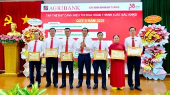 Agribank Chi nhánh Hậu Giang bứt tốc hoàn thành kế hoạch kinh doanh năm 2026