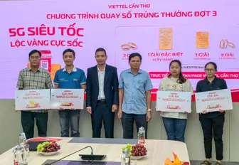 Viettel Cần Thơ quay số trúng thưởng đợt cuối chương trình khuyến mại “5G siêu tốc - Lộc vàng cực sốc”