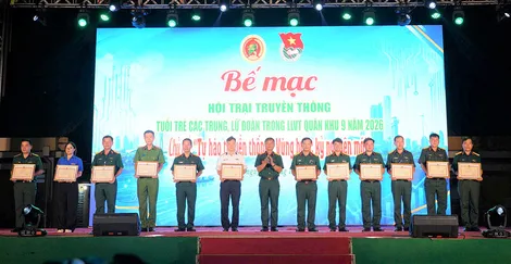 Hội trại truyền thống tuổi trẻ các trung đoàn, lữ đoàn trong lực lượng vũ trang Quân khu 9 năm 2026