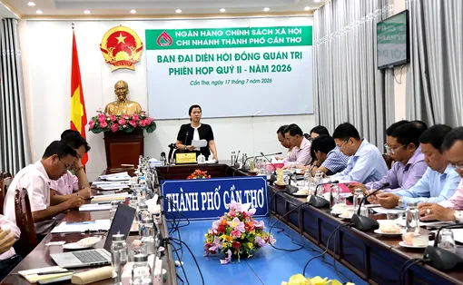 Ban đại diện Hội đồng quản trị Ngân hàng Chính sách xã hội thành phố triển khai nhiệm vụ 6 tháng cuối năm 2026