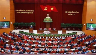 Thông cáo báo chí về ngày làm việc thứ tư Hội nghị Trung ương 3, khóa XIV Thông cáo báo chí về ngày làm việc thứ tư Hội nghị Trung ương 3, khóa XIV