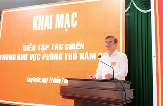 Diễn tập tác chiến phường Long Tuyền trong khu vực phòng thủ năm 2026