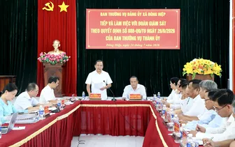 Giám sát việc lãnh đạo, chỉ đạo và tổ chức thực hiện sắp xếp ấp tại xã Đông Hiệp