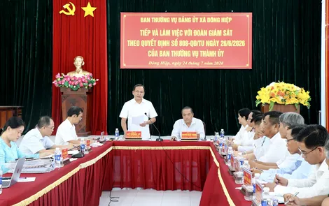 Giám sát việc lãnh đạo, chỉ đạo và tổ chức thực hiện sắp xếp ấp tại xã Đông Hiệp