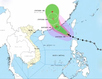 Thời tiết ngày 25/7: Bão số 2 có thể mạnh lên cấp 12, Bắc Bộ và Nam Bộ tiếp tục mưa lớn