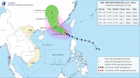 Bão số 2 giữ nguyên hướng di chuyển, ít có khả năng ảnh hưởng trực tiếp đến đất liền Việt Nam