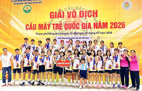 Cần Thơ giành 9 huy chương Giải vô địch Cầu mây trẻ quốc gia