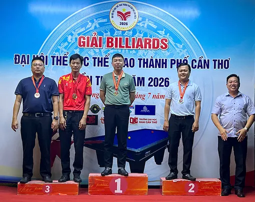 Bế mạc môn Billiards Đại hội Thể dục thể thao TP Cần Thơ lần thứ X năm 2026