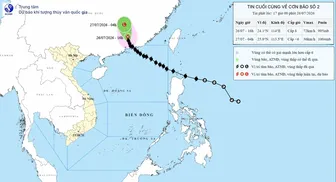 Tin cuối cùng về bão số 2: Bão không có khả năng ảnh hưởng trực tiếp đến Việt Nam