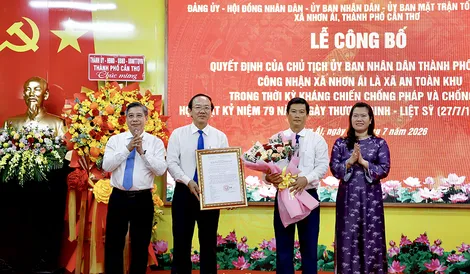 Công nhận xã Nhơn Ái là xã An toàn khu