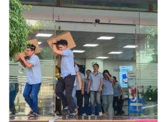 Diễn tập phòng cháy, chữa cháy tại VietBank Chi nhánh Sóc Trăng