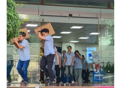Diễn tập phòng cháy, chữa cháy tại VietBank Chi nhánh Sóc Trăng