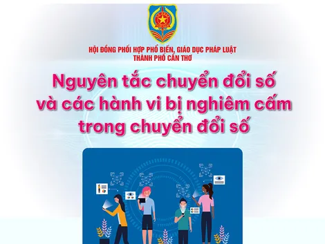 [INFOGRAPHICS] Nguyên tắc chuyển đổi số và các hành vi bị nghiêm cấm trong chuyển đổi số