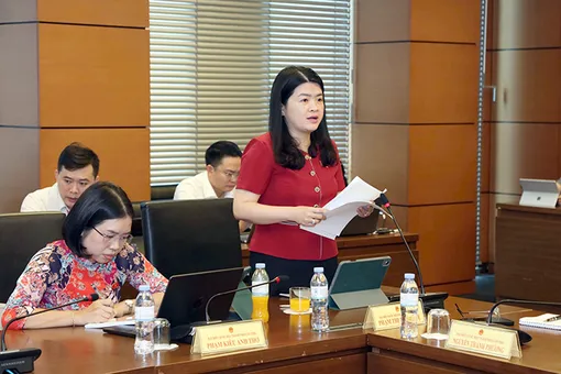 Đại biểu Quốc hội Phạm Thị Minh Huệ góp ý dự thảo Luật Phổ biến, giáo dục pháp luật (sửa đổi)