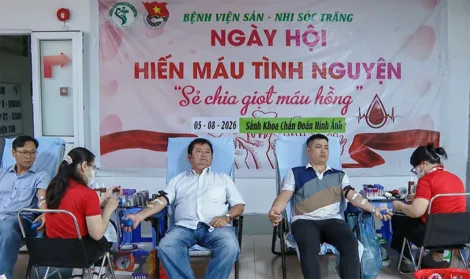Bệnh viện Sản - Nhi Sóc Trăng tổ chức Ngày hội hiến máu tình nguyện