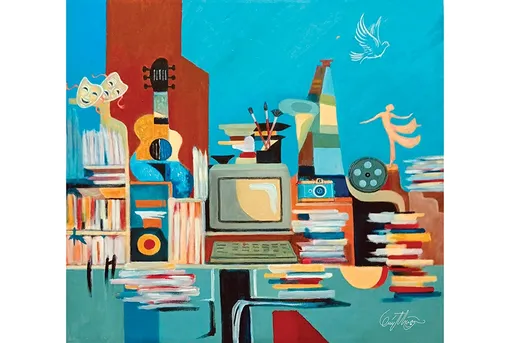 Họa sĩ Trần Quí Thuận vẽ “Đam mê hội tụ”