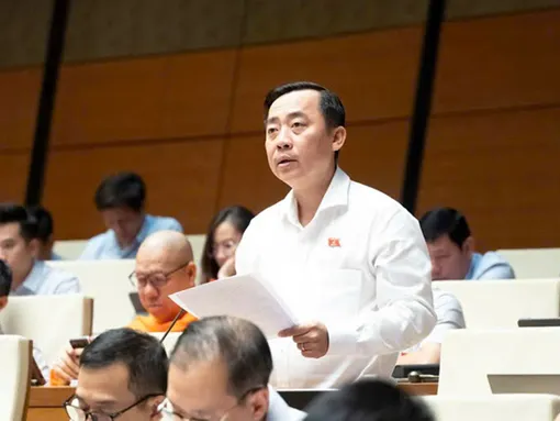 Ông Đào Chí Nghĩa, Phó Trưởng đoàn chuyên trách Đoàn Đại biểu Quốc hội TP Cần Thơ, góp ý dự thảo Luật Phổ biến, giáo dục pháp luật (sửa đổi)