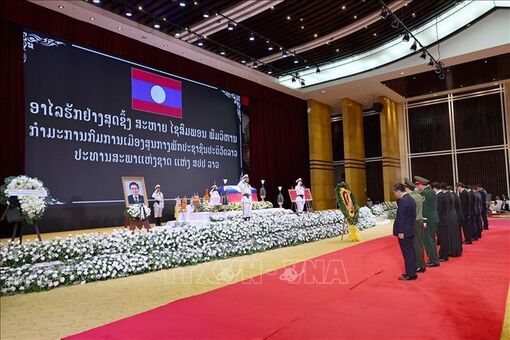 Vietnamese top legislator pays tribute to Lao NA President