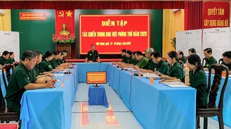 Lực lượng vũ trang xã Vĩnh Thạnh thực hiện tốt công tác huấn luyện, diễn tập