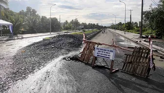 Thi công đường tỉnh 933B quá lâu Thi công đường tỉnh 933B quá lâu