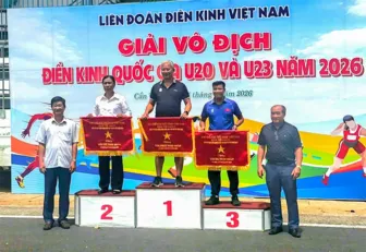 Điền kinh Cần Thơ hạng Nhì toàn đoàn tại Giải U20 và U23 quốc gia