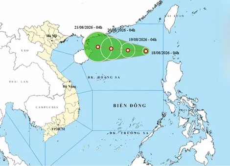 Thời tiết ngày 18/8: Áp thấp nhiệt đới hình thành trên Biển Đông, Bắc Bộ mưa rất to