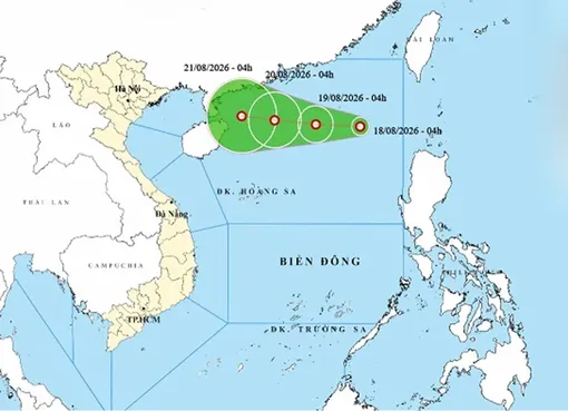 Thời tiết ngày 18/8: Áp thấp nhiệt đới hình thành trên Biển Đông, Bắc Bộ mưa rất to