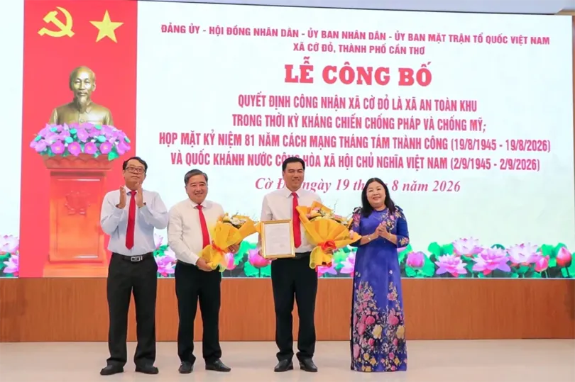 Cờ Đỏ được công nhận là xã An toàn khu