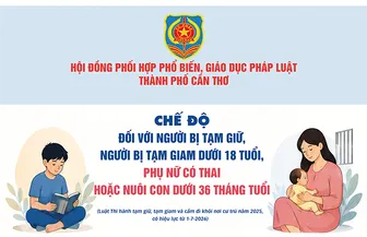 [INFOGRAPHICS] Chế độ đối với người bị tạm giữ, người bị tạm giam dưới 18 tuổi, phụ nữ có thai hoặc nuôi con dưới 36 tháng tuổi