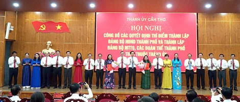 Thí điểm thành lập 2 đảng bộ trực thuộc Thành ủy Cần Thơ