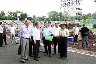 Kiểm tra công tác chuẩn bị Lễ khai mạc Đại hội Thể dục thể thao lần thứ X, gắn với kỷ niệm Quốc khánh 2-9