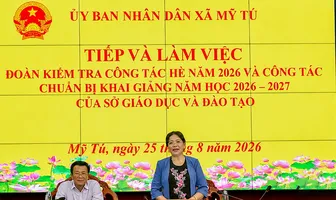 Kiểm tra công tác chuẩn bị khai giảng năm học mới tại xã Mỹ Tú