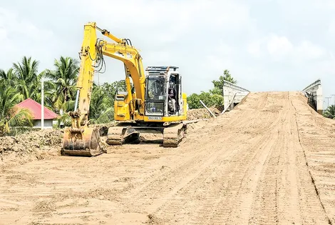 Công trình đường tỉnh 926B kết nối vào Quản Lộ Phụng Hiệp đạt tiến độ 76,75%