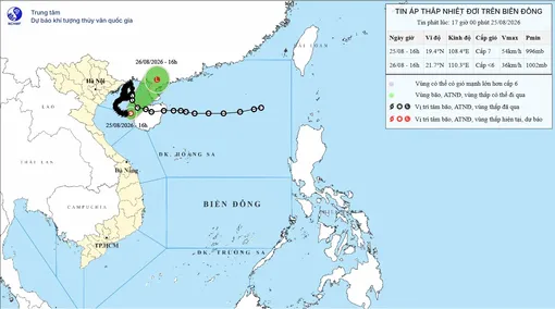 Bão số 4 suy yếu thành áp thấp nhiệt đới