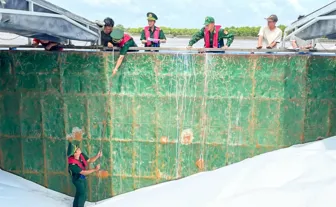 Cà Mau: Biên phòng phát hiện lượng lớn phân Urê không rõ nguồn gốc