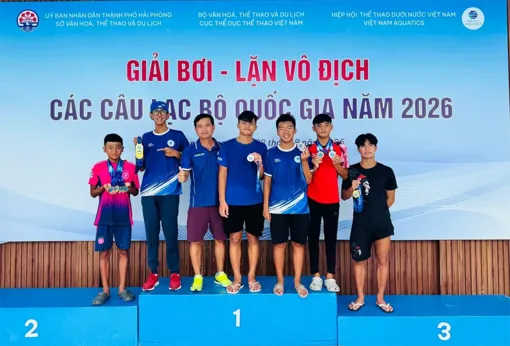 Bơi Cần Thơ xếp hạng 5 toàn đoàn Giải Câu lạc bộ quốc gia
