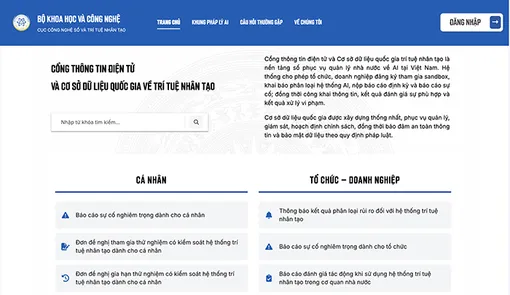 Công bố, đưa vào vận hành Cổng thông tin điện tử một cửa về trí tuệ nhân tạo