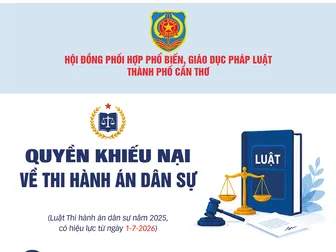 [INFOGRAPHICS] Quyền khiếu nại về thi hành án dân sự