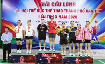 Cụm 4 và Cụm 22 cùng chia ngôi đầu môn Cầu lông Đại hội Thể dục thể thao thành phố