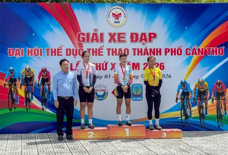 Khởi tranh môn Xe đạp Đại hội Thể dục thể thao TP Cần Thơ lần thứ X