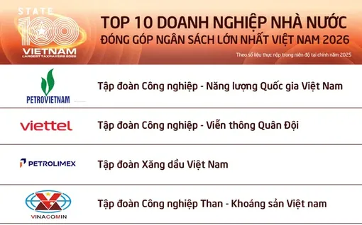 Công bố 100 DNNN nộp ngân sách lớn nhất Việt Nam