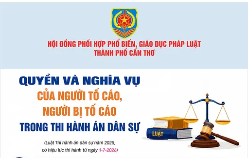 [INFOGRAPHICS] Quyền và nghĩa vụ của người tố cáo, người bị tố cáo trong thi hành án dân sự