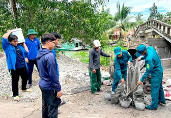 Tuổi trẻ Hồ Đắc Kiện chung tay tạo cảnh quan “Xanh - sạch - đẹp”