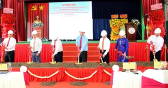 Khởi công xây dựng công trình đầu tư cơ sở vật chất ngành giáo dục và đào tạo