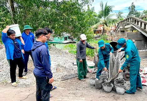 Tuổi trẻ Hồ Đắc Kiện chung tay tạo cảnh quan “Xanh - sạch - đẹp”