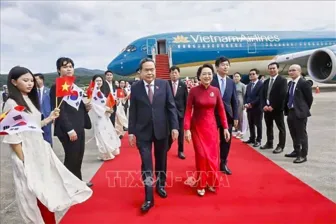 Chủ tịch Quốc hội Trần Thanh Mẫn và Phu nhân bắt đầu thăm chính thức Hàn Quốc