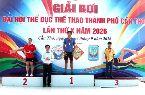 Cụm 4 - phường Bình Thủy dẫn đầu môn Bơi Đại hội Thể dục thể thao TP Cần Thơ
