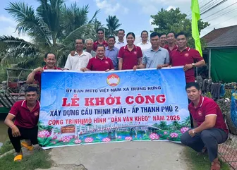 Mặt trận xã Trung Hưng thực hiện nhiều công trình, phần việc thiết thực