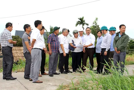 Triển khai xây dựng công trình khẩn cấp gia cố sạt lở bờ sông Hậu tại xã Cù Lao Dung